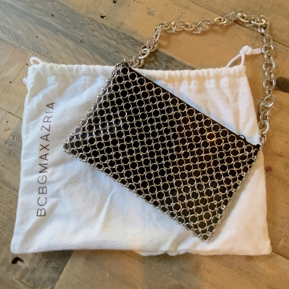 Chained black small purse/ wristlet